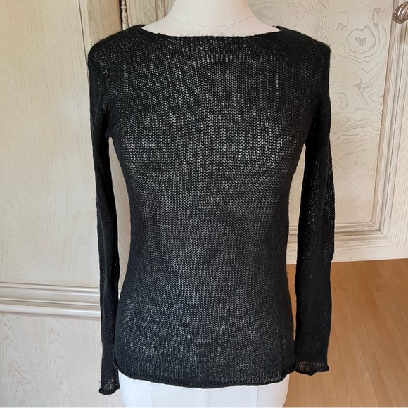 MICHAEL Michael Kors Open Weave Mohair Crewneck Sweater